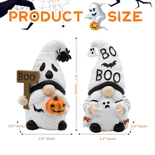 Halloween Ghost Gnome Decor - Cute Resin Figurines for Home & Garden