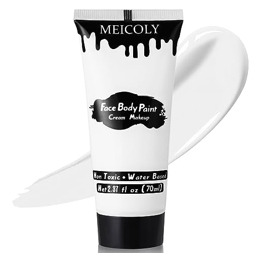 White Face & Body Paint - 2.37Oz Full Coverage Clown Zombie Halloween Makeup