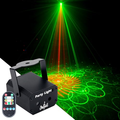 Sound Activated Party Lights with Remote Control - Disco LED Stage Projector for Home & Events
