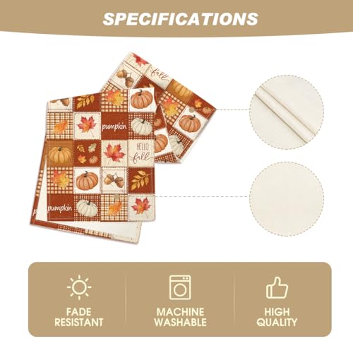 Artoid Mode 210 GSM Fall Table Runner Brown 13x108 Inch for Home Party Decor