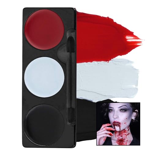Mehron Makeup Tri-Color Vampire Halloween Face Paint Palette - Spooky & Creative