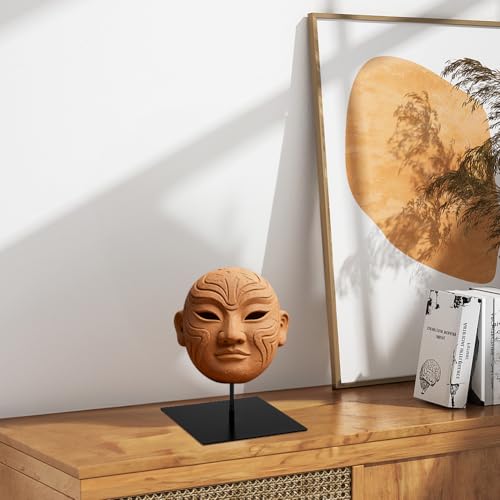 Black Metal Sculpture Display Stand for Artifacts & Sculptures - Museum & Home Decor Support 4.72x6.49in