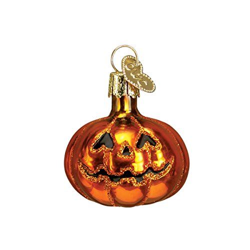 Halloween Glass Blown Ornament Set - Miniature Harvest Themed Tree Decorations, Handcrafted Holiday Collection