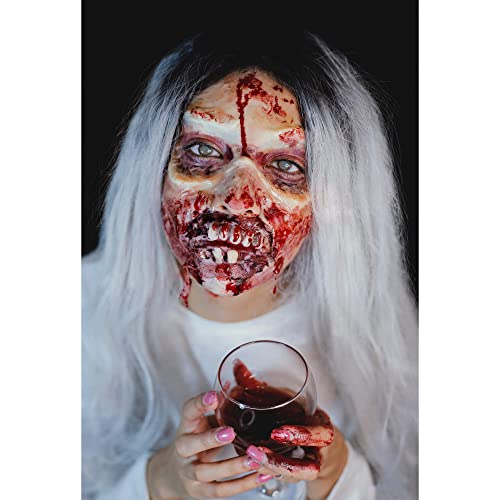 Professional Special Effects Makeup Kit with Face Paint Brushes & Wound Wax