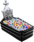 Halloween Inflatable Tombstone Cooler - 44 Inch Party Drink & Candy Holder - Spooky Graveyard Decor