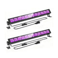 CREATESTAR 2 Pack Purple LED Black Light Bar 45W Waterproof for Glow Parties