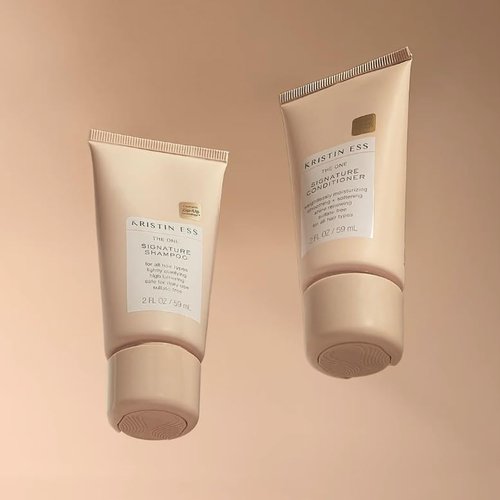Kristin Ess Travel Size Salon Shampoo & Conditioner Set - Moisture, Softness & Shine | Sulfate-Free, Vegan & Color Safe