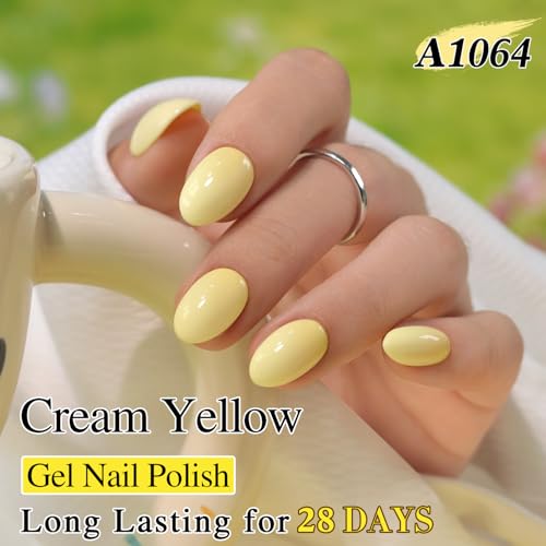 Neutral Light Milky Gel Nail Polish 15ML - Cream Yellow Variation