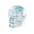 Clear Crystal Skull Ornament - Hand-Carved Healing Stone for Meditation & Spiritual Decor - Unique Gift