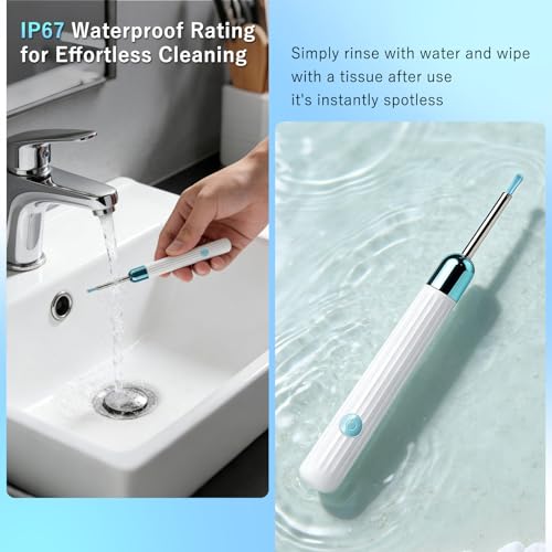 Ear Wax Removal Camera Tool with 1080P HD & 6 LED Lights - White