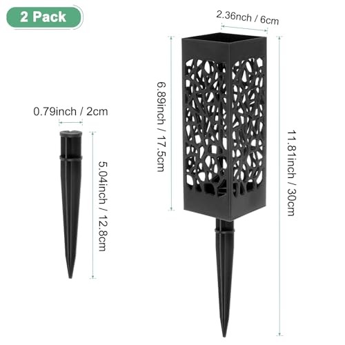 Cemetery Vase with Spike - Durable Plastic Flower Holder for Gravesite & Memorials