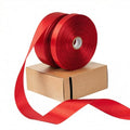 Red Satin Gift Wrap Ribbon 1/2 Inch x 50 Yards for Bows & Crafts - 2 Rolls