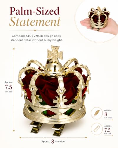 Mini Queen Crown Hair Clip for Women - 3D Hair Accessory