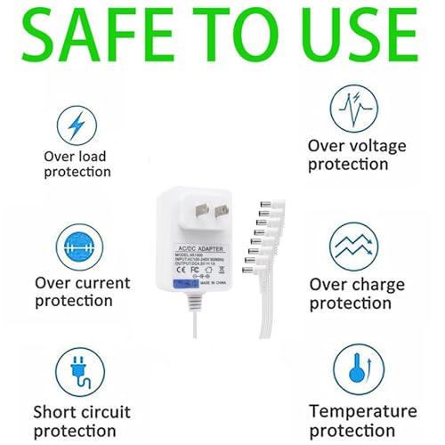 4.5V Lemax Power Adapter for Christmas & Halloween Village Lights 8 Outlets