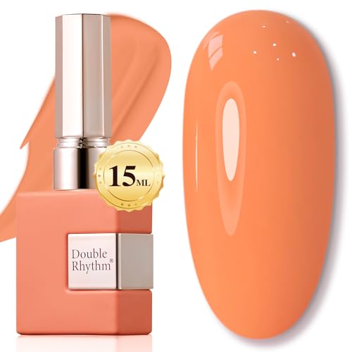 Double Rhythm 15ML Milky Orange Gel Polish - Same Color, Soak Off Nail Art