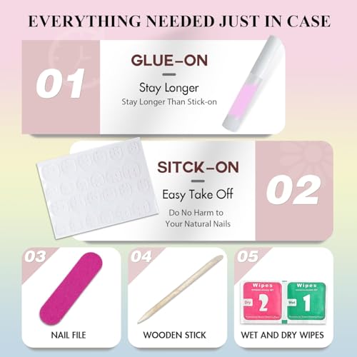 Red Cat Eye Press On Nails Short Oval Glitter Fake Nails with Glue - Reusable