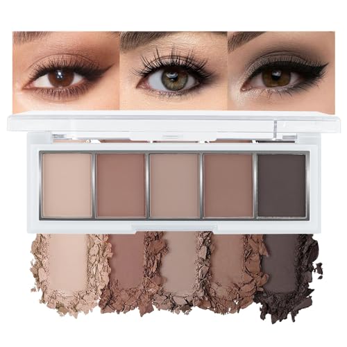 Matte Eyeshadow Palette - Cool Taupe Grey Brown Ash for Smokey & Daily Makeup - Variation 06
