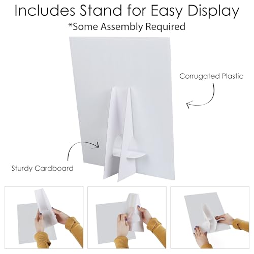 Halloween Trick or Treat Sign with Stand - Kids Party Decoration, 10.5 x 13.75 inches