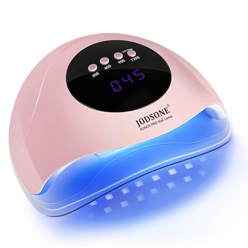 JODSONE UV LED Nail Lamp with 4 Timer Settings Auto Sensor Pink M50009
