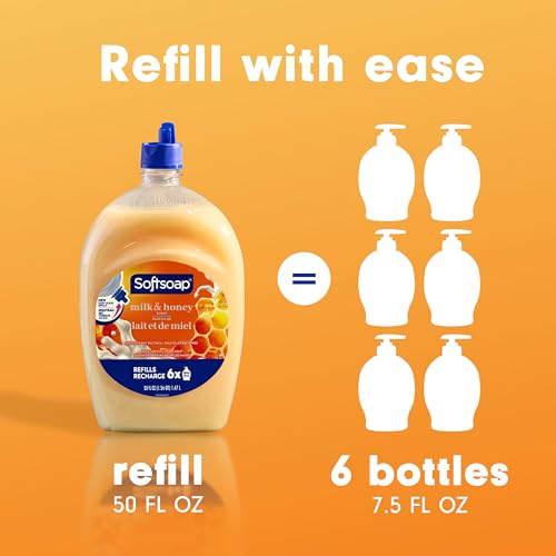 Moisturizing Liquid Hand Soap Refill Milk & Honey - Softsoap, 50 fl oz
