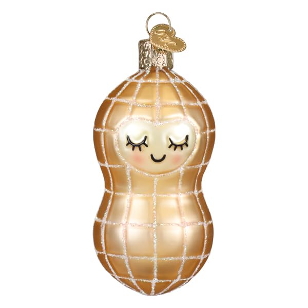 Handcrafted Glass Little Peanut Christmas Ornament - Baby First Holiday Keepsake