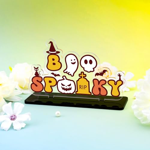 Halloween Party Decorations Acrylic Sign for Indoor Use - Spooky Festive Decor