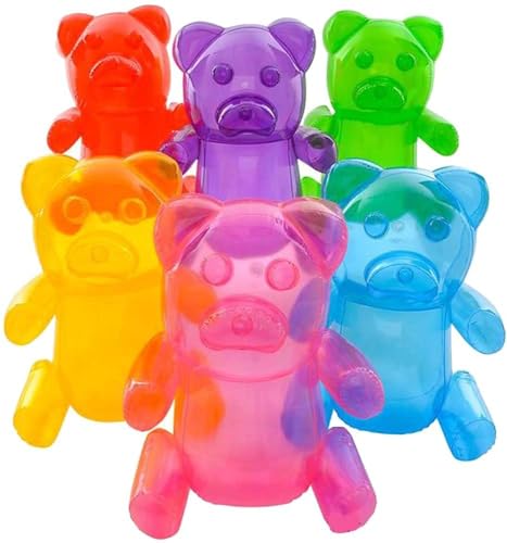 Inflatable Gummy Bears Party Decorations - Yellow, 24 Inches Tall, Candy Land Birthday Theme