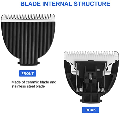 3 Pack Replacement Blades Compatible with Meridian Trimmer, Hygienic Ceramic Replacement Blades Compatible with Meridian Body Trimmer (Onyx & Sage), Black