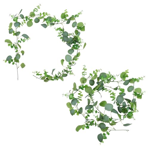 Two-Pronged Eucalyptus Aquatic Vines - 2 Packs, 70.87-Inch Simulated Plant Decor