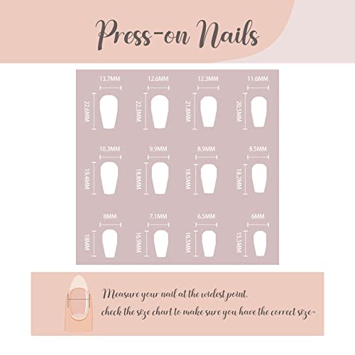 BABALAL Coffin Press On Nails Medium - Gothic Y2K Planet Star Fake Nails with Variation O05-1