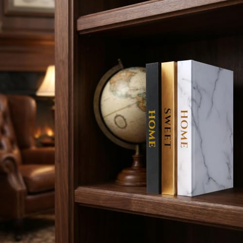 Decorative Faux Books Set with Blank Pages for Home Decor, Coffee Table Accent