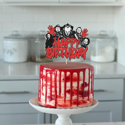 Cake Topper Design 20 - Horror Classic Movie Theme for Birthday & Halloween Cakes