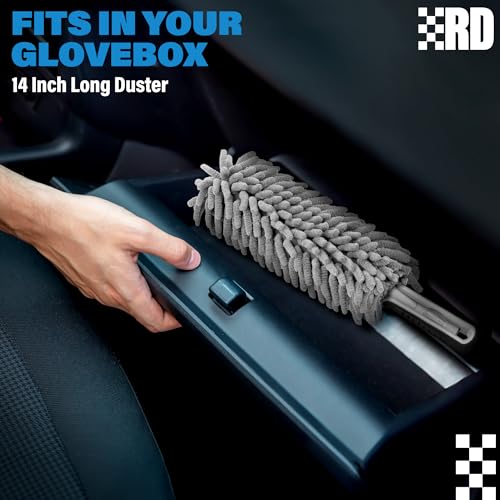 Gray Car Duster Interior Cleaner - Relentless Drive Dust-Free Car Accessories