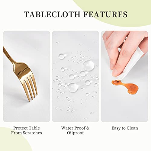 Sea Turtle Tablecloth for 5ft Rectangle Table - Waterproof Washable Kitchen Decor, 60 x 30 Inches - Ocean Hawaii Theme
