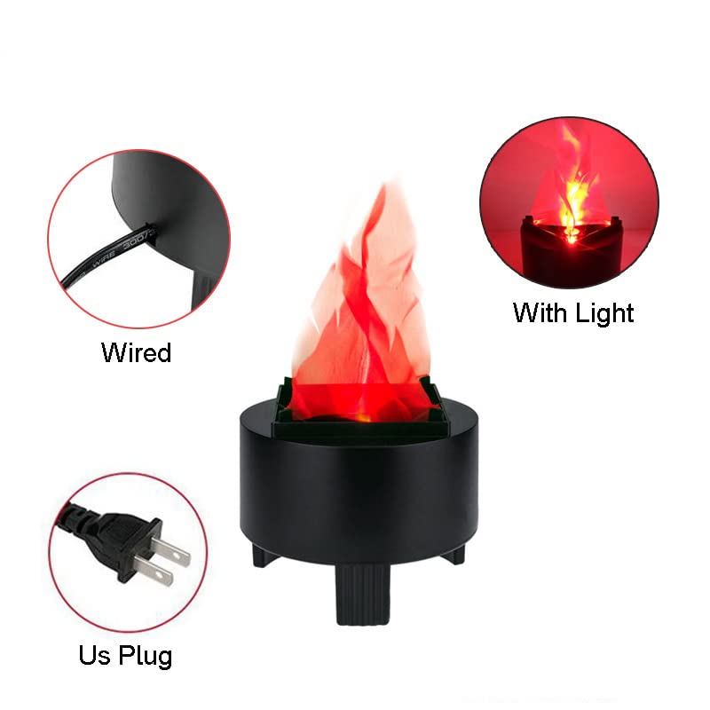 3 Pack 3D LED Fake Fire Flame Light Indoor Flame Effect Lamps for Christmas Halloween Party