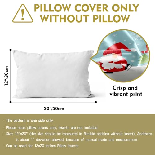 Winter Snowman Lumbar Pillow Cover 12x20 - Home Decor Throw Pillow
