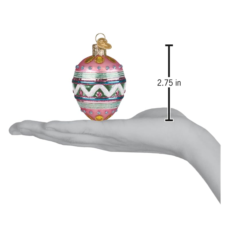 Glass Easter Egg Ornament - Handcrafted Holiday Decoration for Christmas Tree