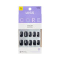 Kiss Core Photogenic Black Short Squoval Press On Nails with Glue & Tools - 32 Nails