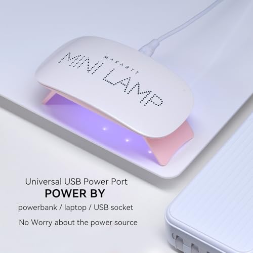 Mini UV LED Nail Lamp for Gel Nails - Pink, 6W, Fast Curing, Foldable & Portable