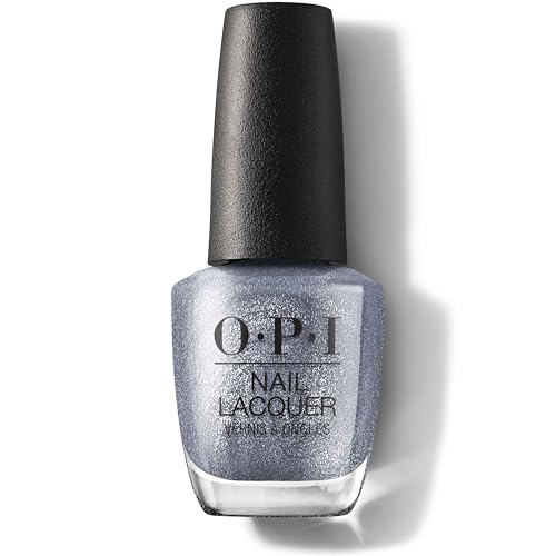 OPI Nails the Runway Opaque Muted Gray Shimmer Nail Polish - Long Lasting, Chip Resistant, 7 Days Wear