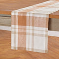 Fall Harvest Plaid Linen Table Runner 14 x 90 in - Handcrafted & Machine Washable