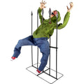4.4 Ft Impaled Zombie Animatronic - Voice-Activated Halloween Decoration