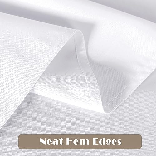 White Rectangle Tablecloth 60x84 Inch - Pack of 4 - Perfect for 4ft Tables - Variation: White / 4PCS 60x84 Inch Rectangle