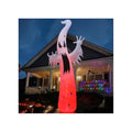 12 Ft Inflatable Ghost Halloween Decoration with LED Flame Lights Outdoor Yard Spooky Scene