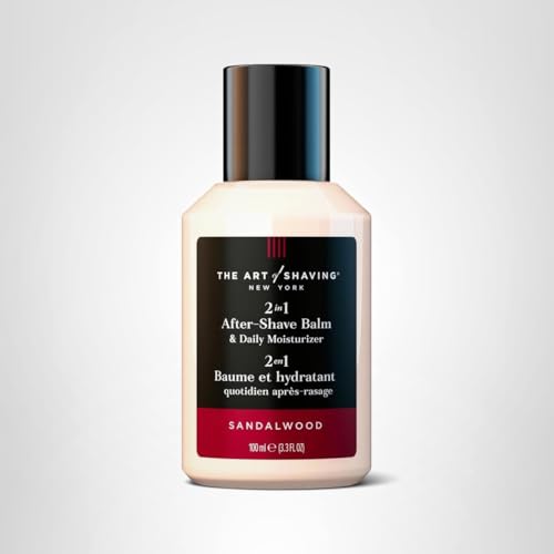 The Art of Shaving After-Shave Balm for Men - Face Moisturizer, Clinically Tested for Sensitive Skin, Sandalwood, 3.3 Fl Oz (Pack of 1)