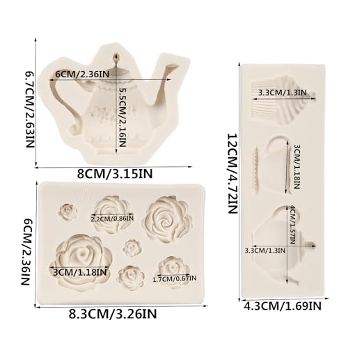 Silicone Cake Mold Set for Tea Party Decor - 3 Pcs Food-Grade Non-Stick