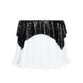 Black Sequin Square Tablecloth 50x50 Inch Sparkly Fabric Cover for Parties