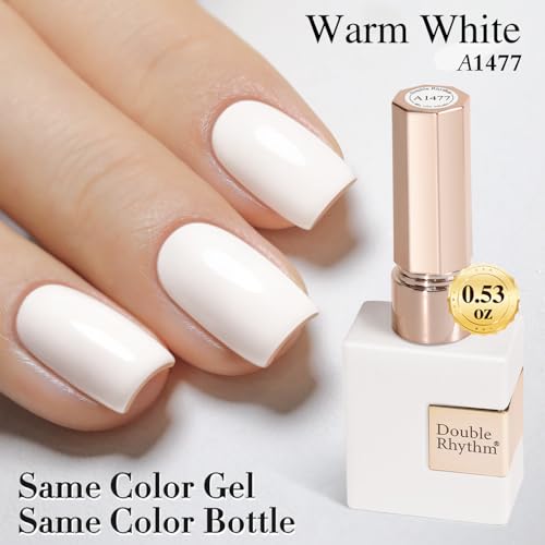 Double Rhythm 15ML Gel Polish - Warm White, Same Color, Soak Off Nail Art