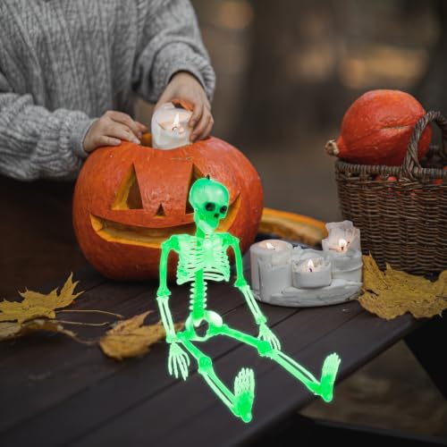 Luminous Halloween Skeleton Pendant Decor Green Glow Horror Prop
