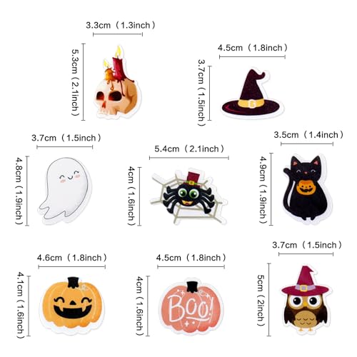 Edible Pink Halloween Cupcake Toppers - Baby Shower & Party Decor - 40Pcs - Halloween-3